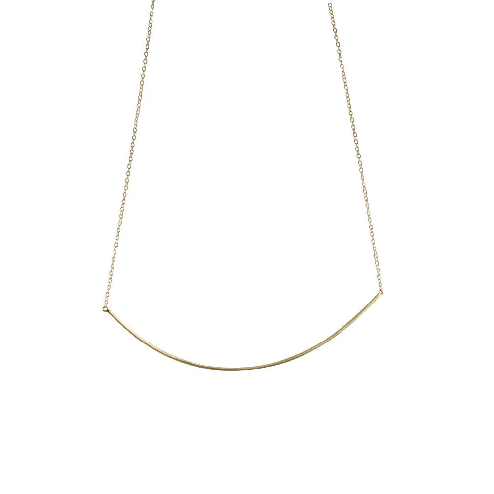 "Darling" Gold-Dipped Collar Bar Pendant Necklace