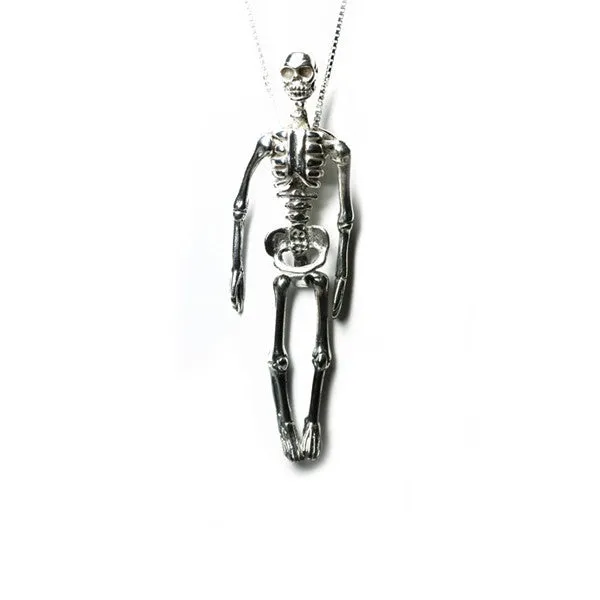 "Dia de los Muertos" Sterling Silver Skull & Skeleton Pendant