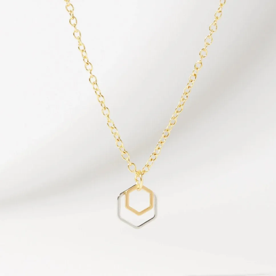 "Le Contour" Mini Hexagon Gold Necklace Bundle | Gift exchange