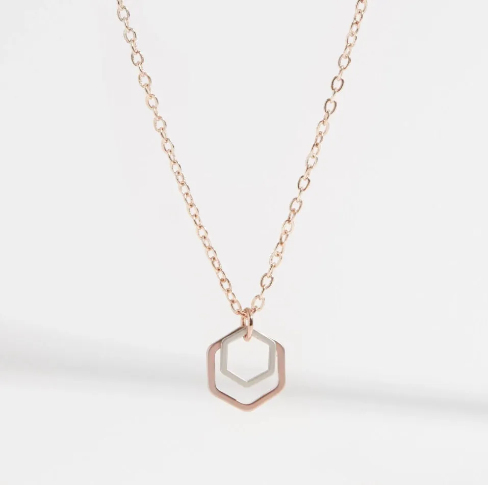 "Le Contour" Mini Hexagon Gold Necklace Bundle | Gift exchange