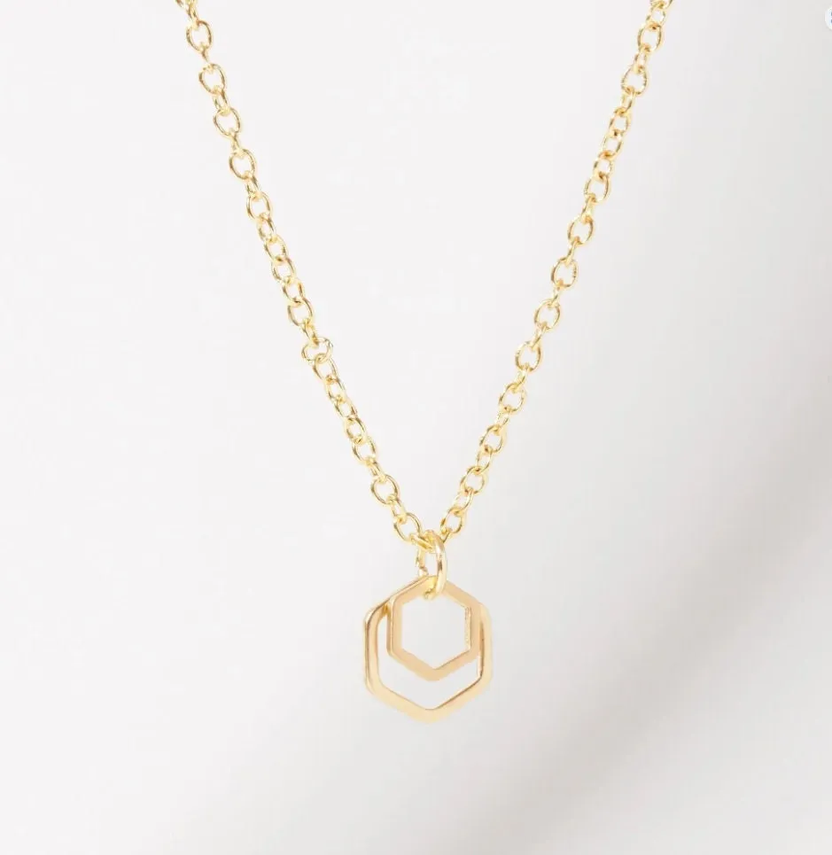 "Le Contour" Mini Hexagon Gold Necklace Bundle | Gift exchange