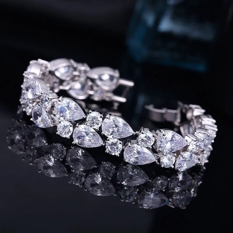 "Melody" - Cubic Zirconia Bridal Bracelet - More Colors