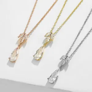 "Solange" - Cubic Zirconia Bridal Necklace - Available in Silver, Rose Gold and Yellow Gold