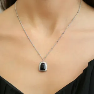 Raleigh SILVER & BLACK Necklace Stainless Steel