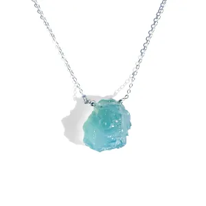 Raw Aquamarine Necklace