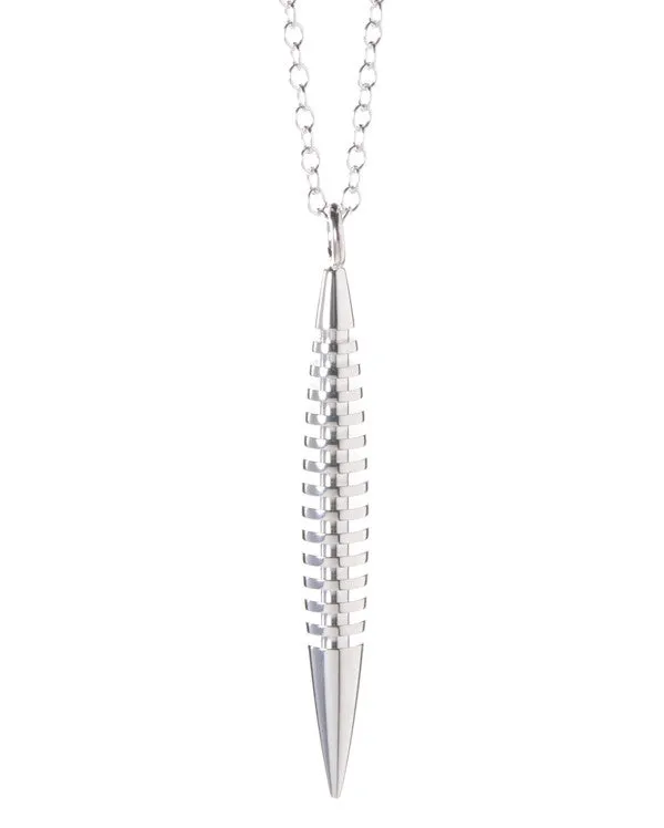 Ribbed Pendant Pointed