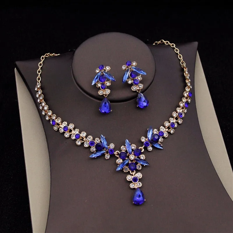 Royal Queen  Jewelry Sets Necklace Earrings