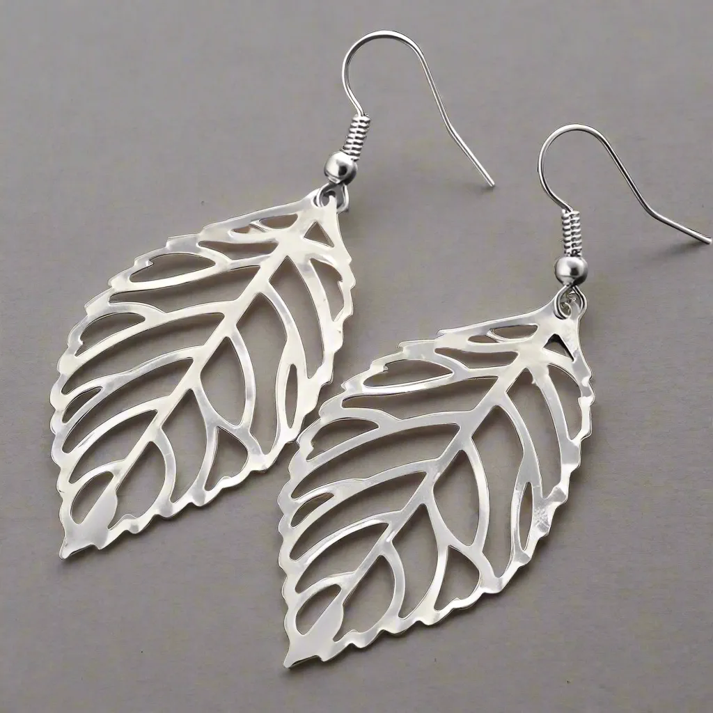 Seasons of Beauty Leaf Cut Out Necklace or Earrings for Woman