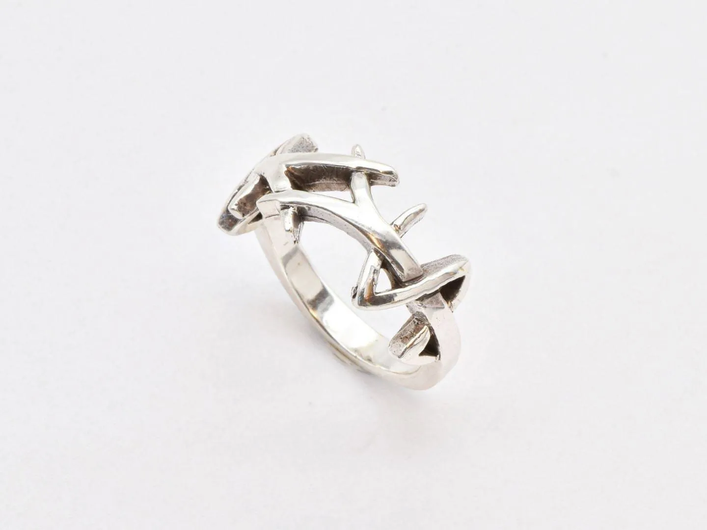 Silver Branch Ring - Silver Thorn Ring - Silver Boho Ring