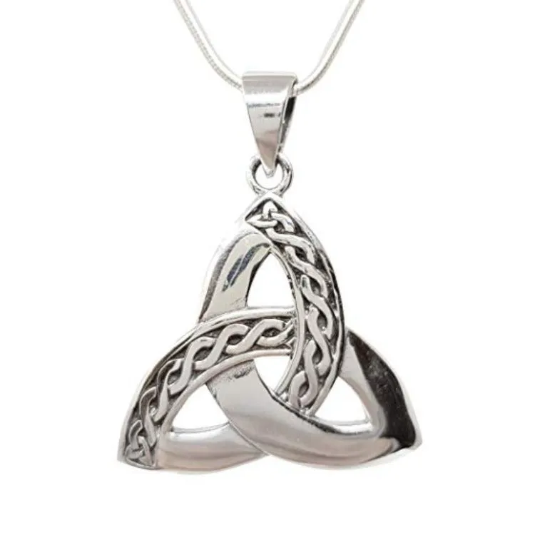 Silver Celtic Trinity Symbol Pendant For Men And Women