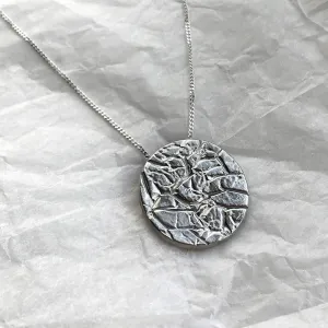 Silver Creased Pendant