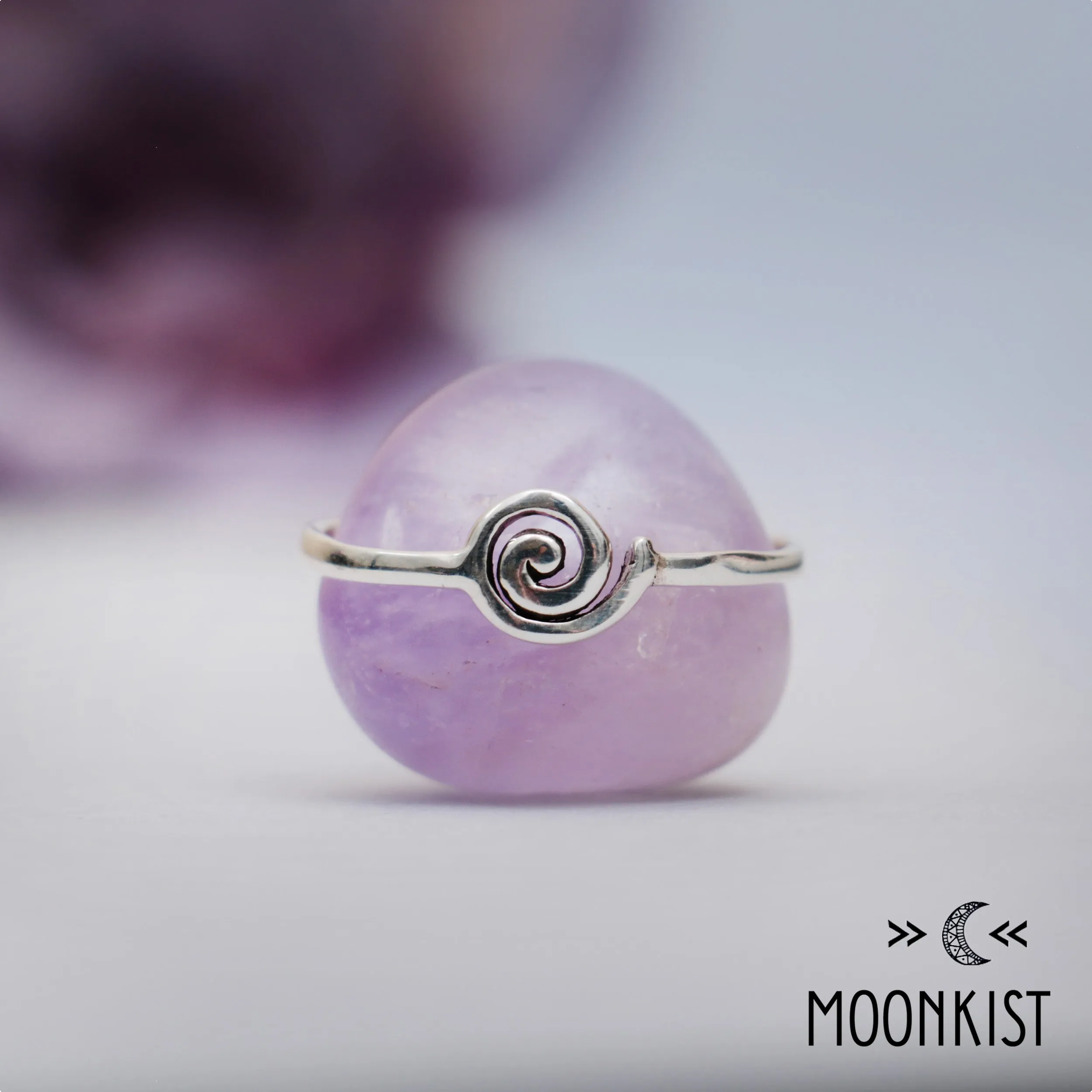 Silver Dainty Spiral Ring | Moonkist Designs