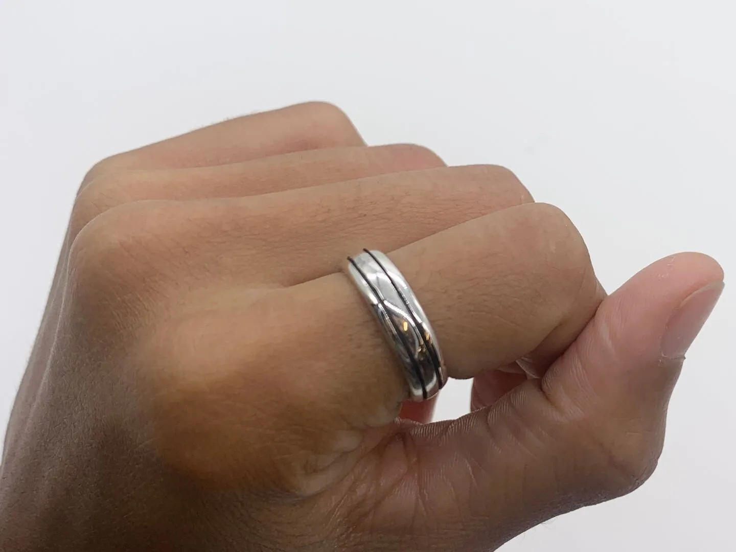 Silver Line Ring - Modern Silver Ring - Minimalist Silver Ring