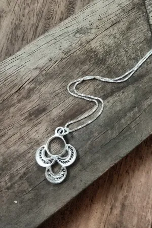 Silver Linings "Pushp" Silver Filigree Handmade Pendant and Chain