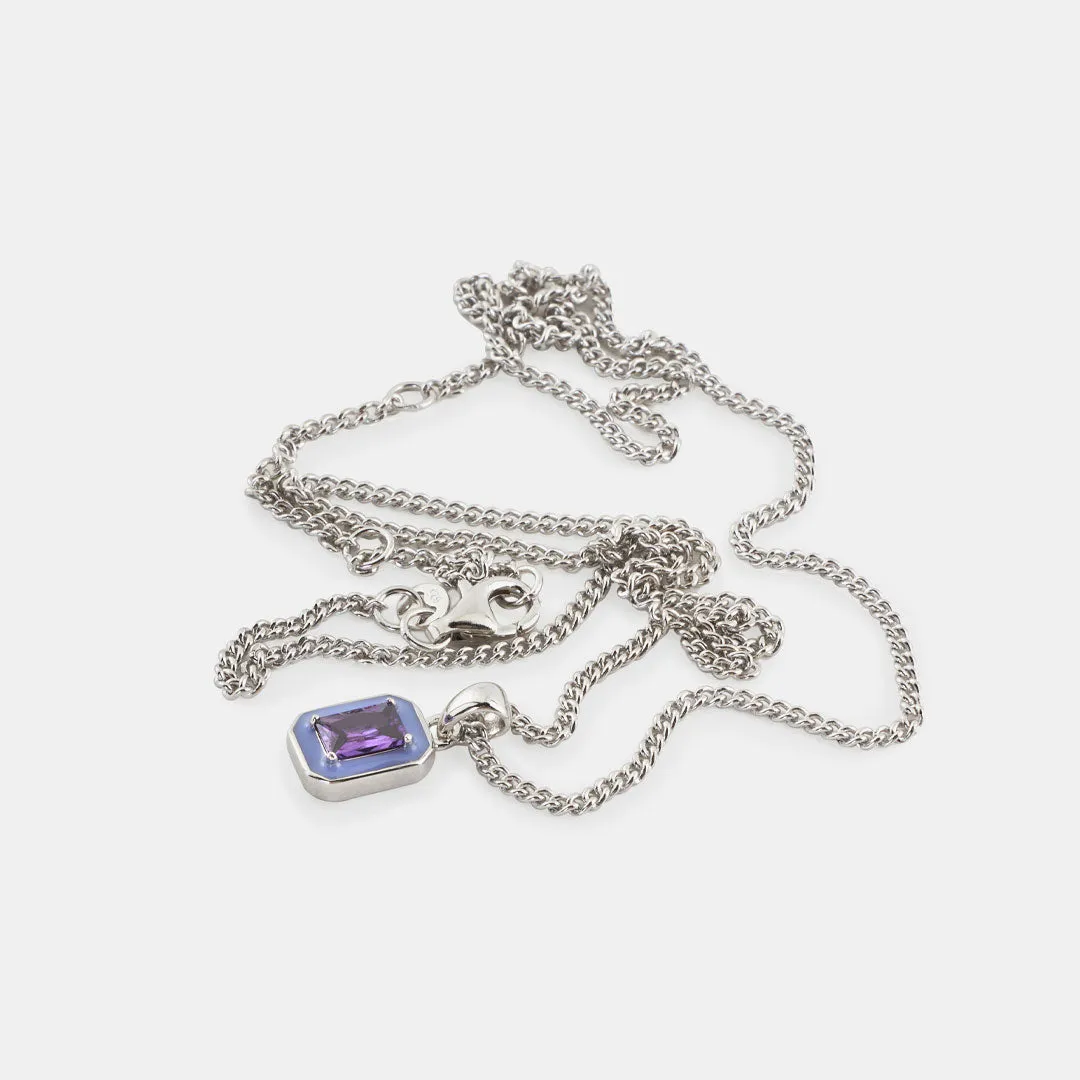 Silver Purple Blush Necklace - Limited Edition