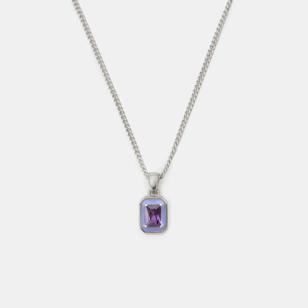 Silver Purple Blush Necklace - Limited Edition