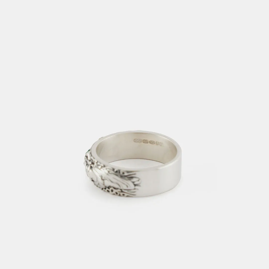 Silver Statue Band Ring