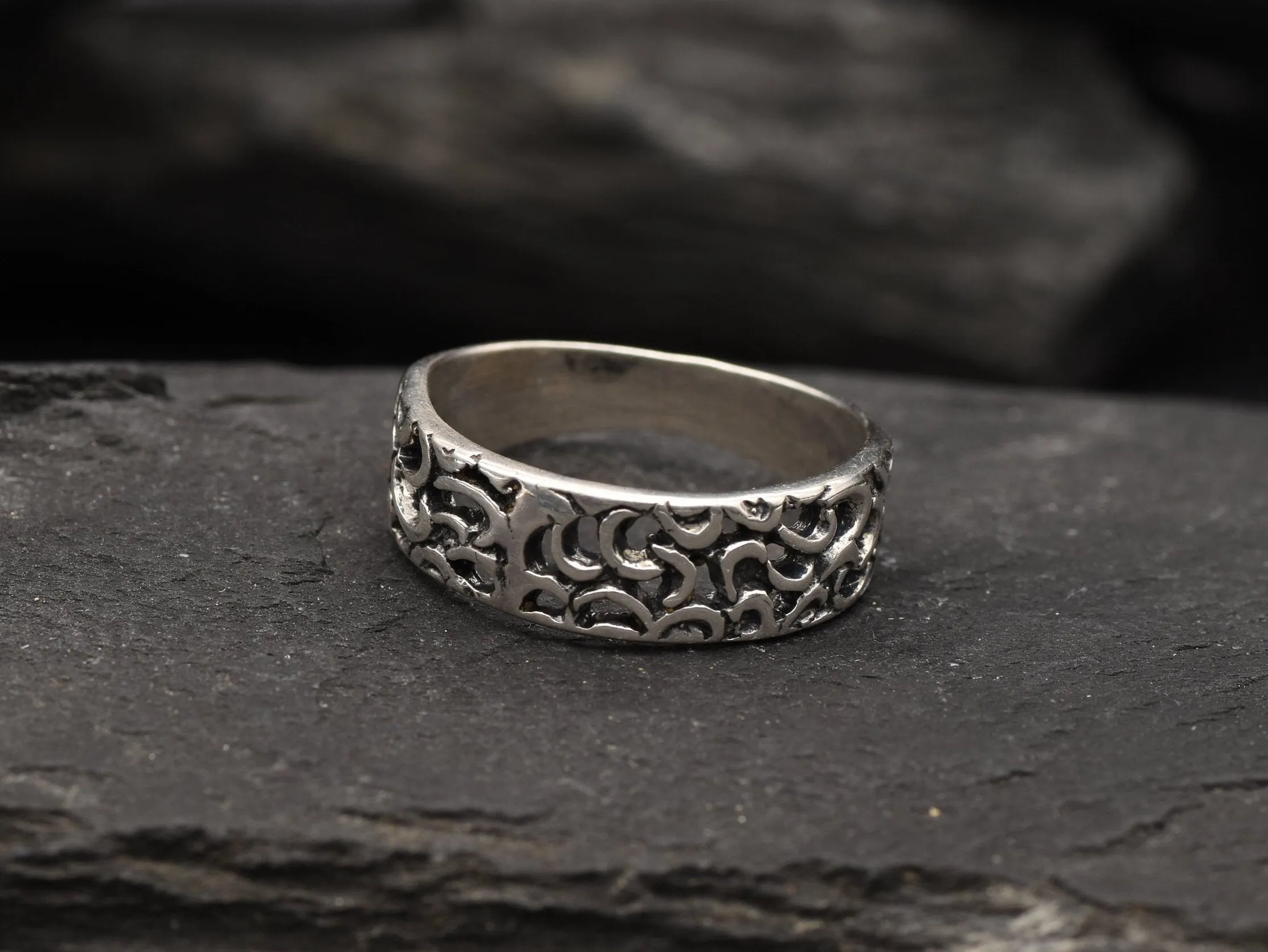 Silver Vintage Ring - Bali Band Ring - Everyday Ring