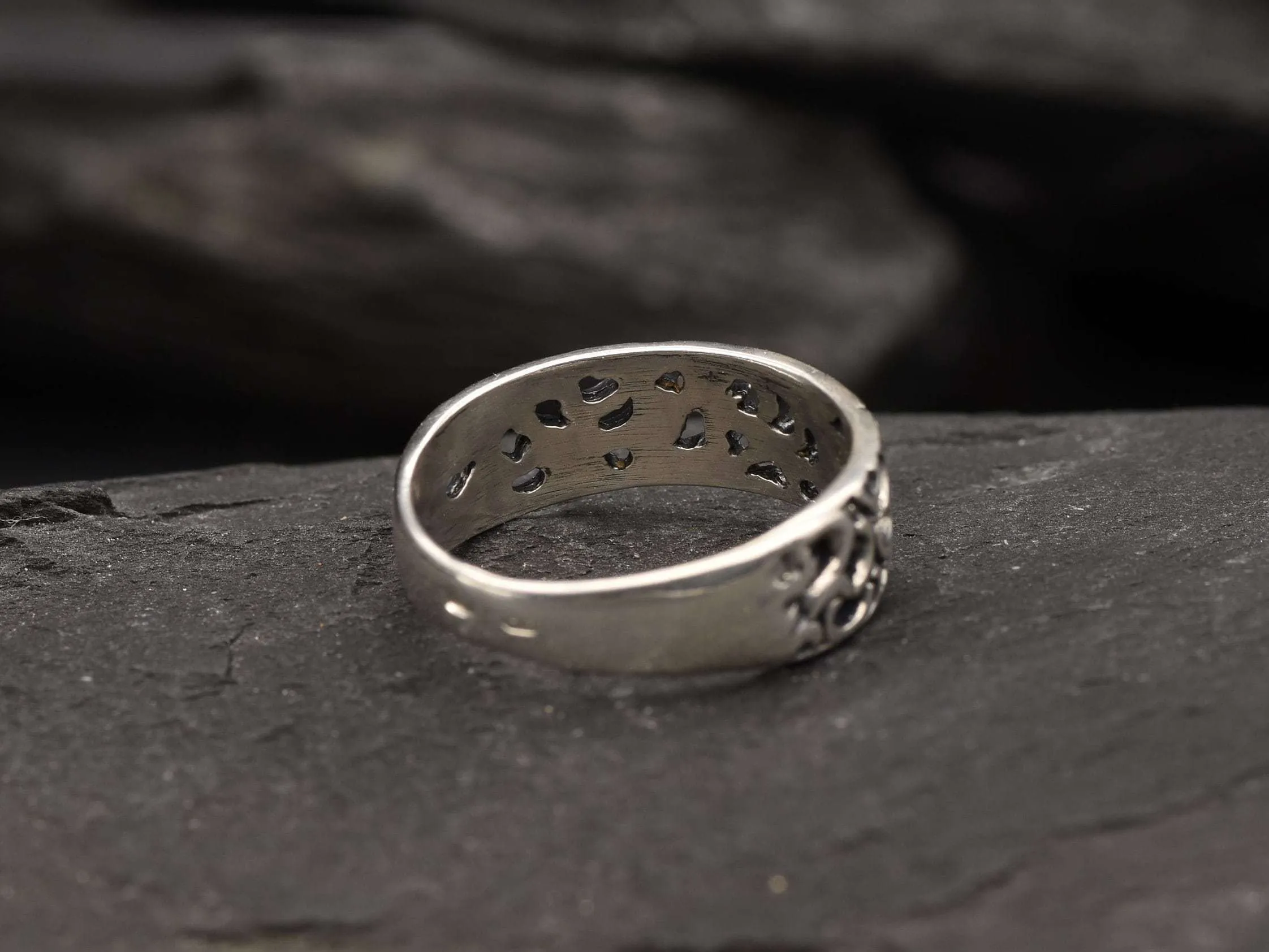 Silver Vintage Ring - Bali Band Ring - Everyday Ring