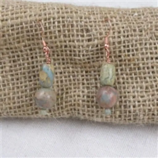 Snake Skin Jasper Earrings