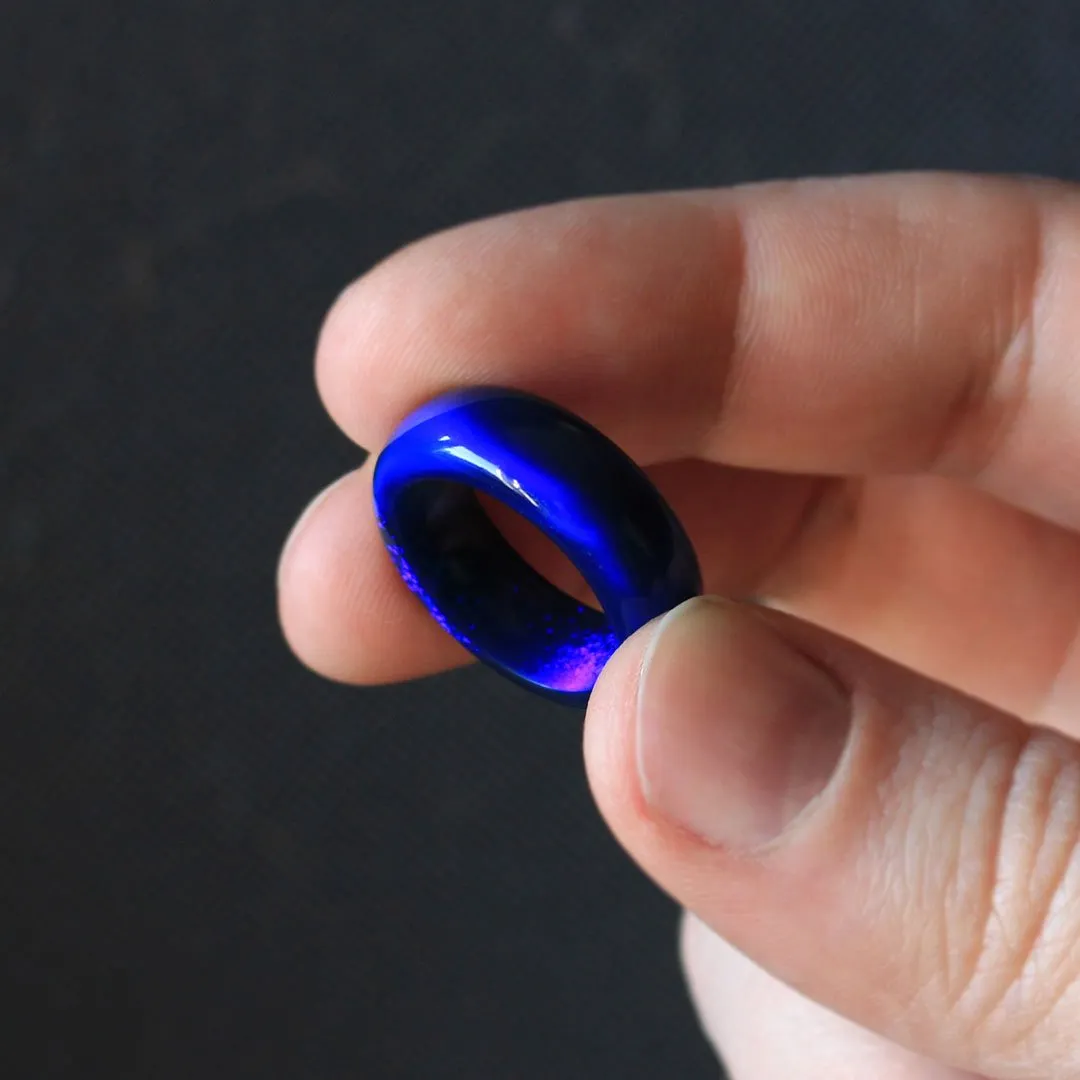 Solid Opal Ring - Magnetic Blue