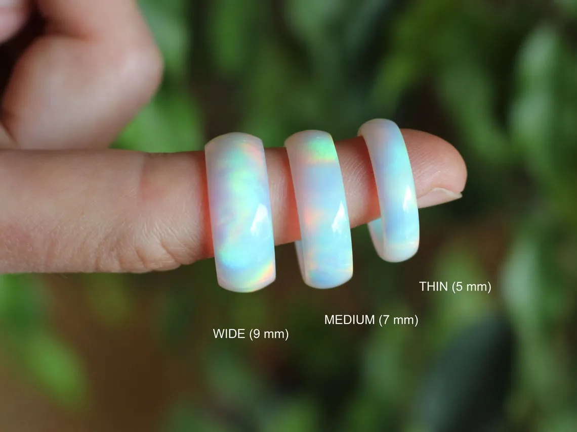 Solid Opal Ring - Magnetic Blue