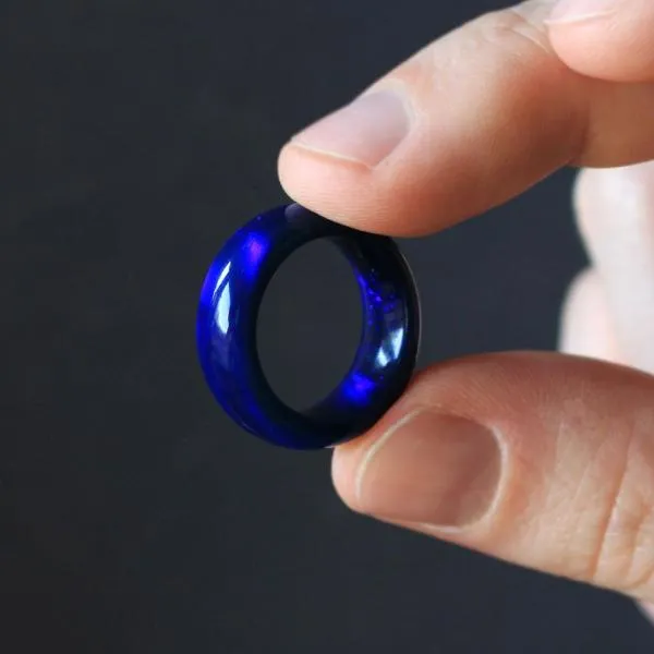 Solid Opal Ring - Magnetic Blue