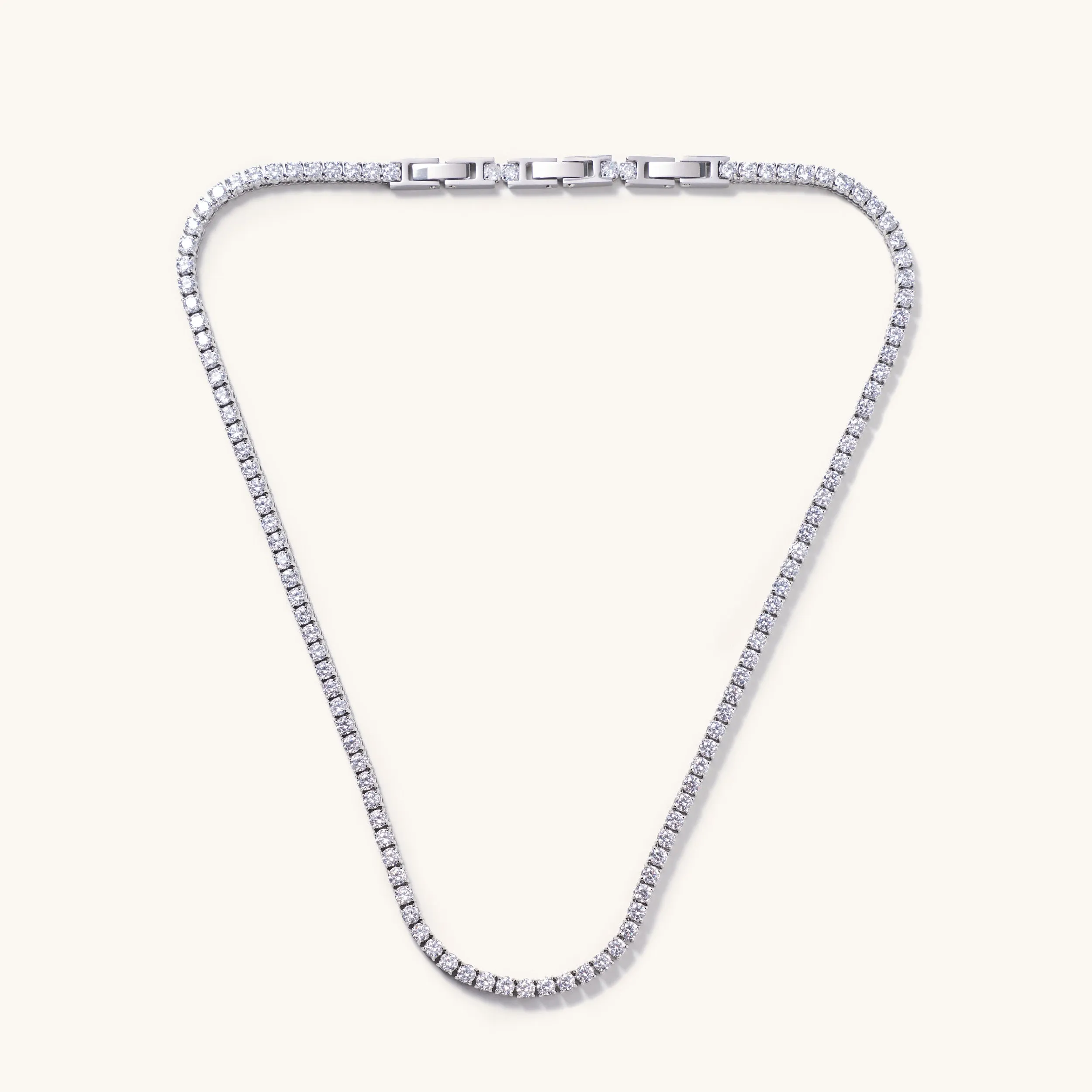 Sophie Tennis Necklace- Silver