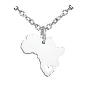 Sterling Silver Africa Necklace