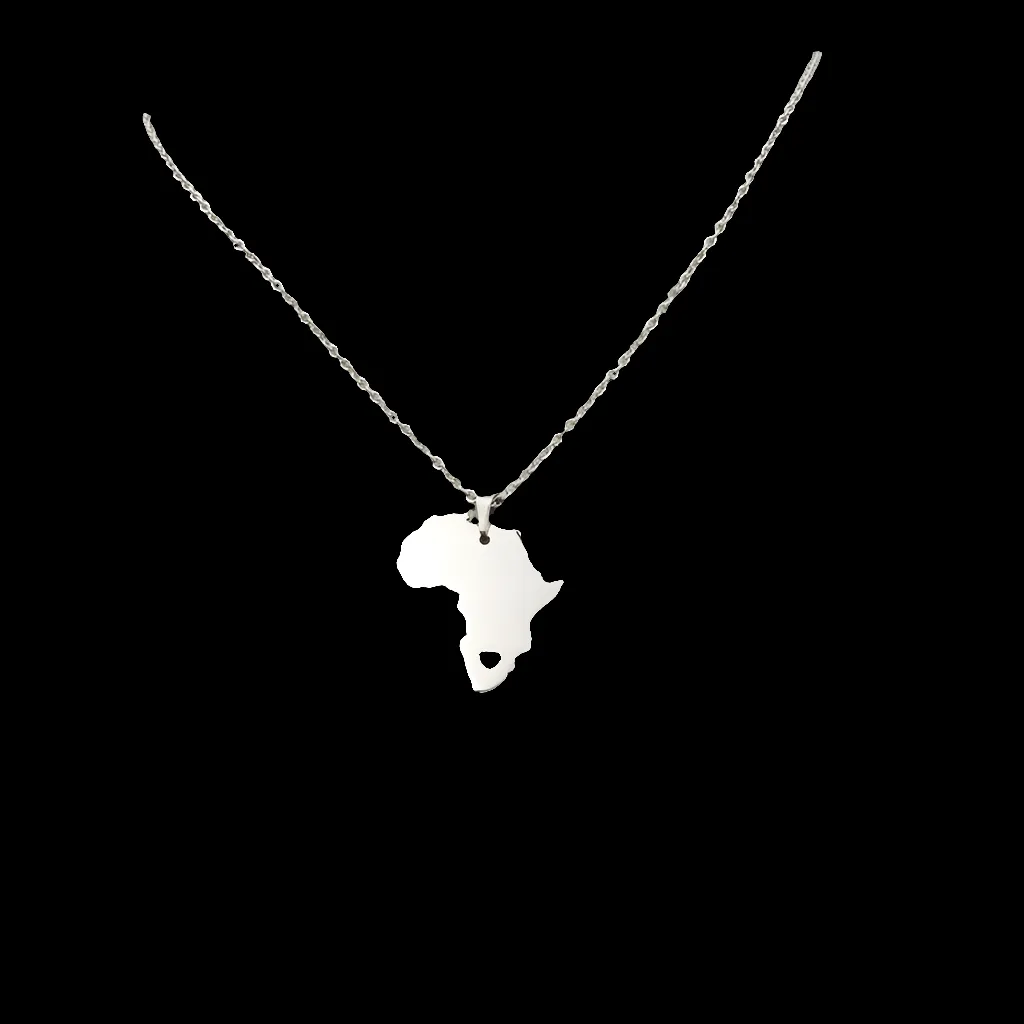 Sterling Silver Africa Necklace