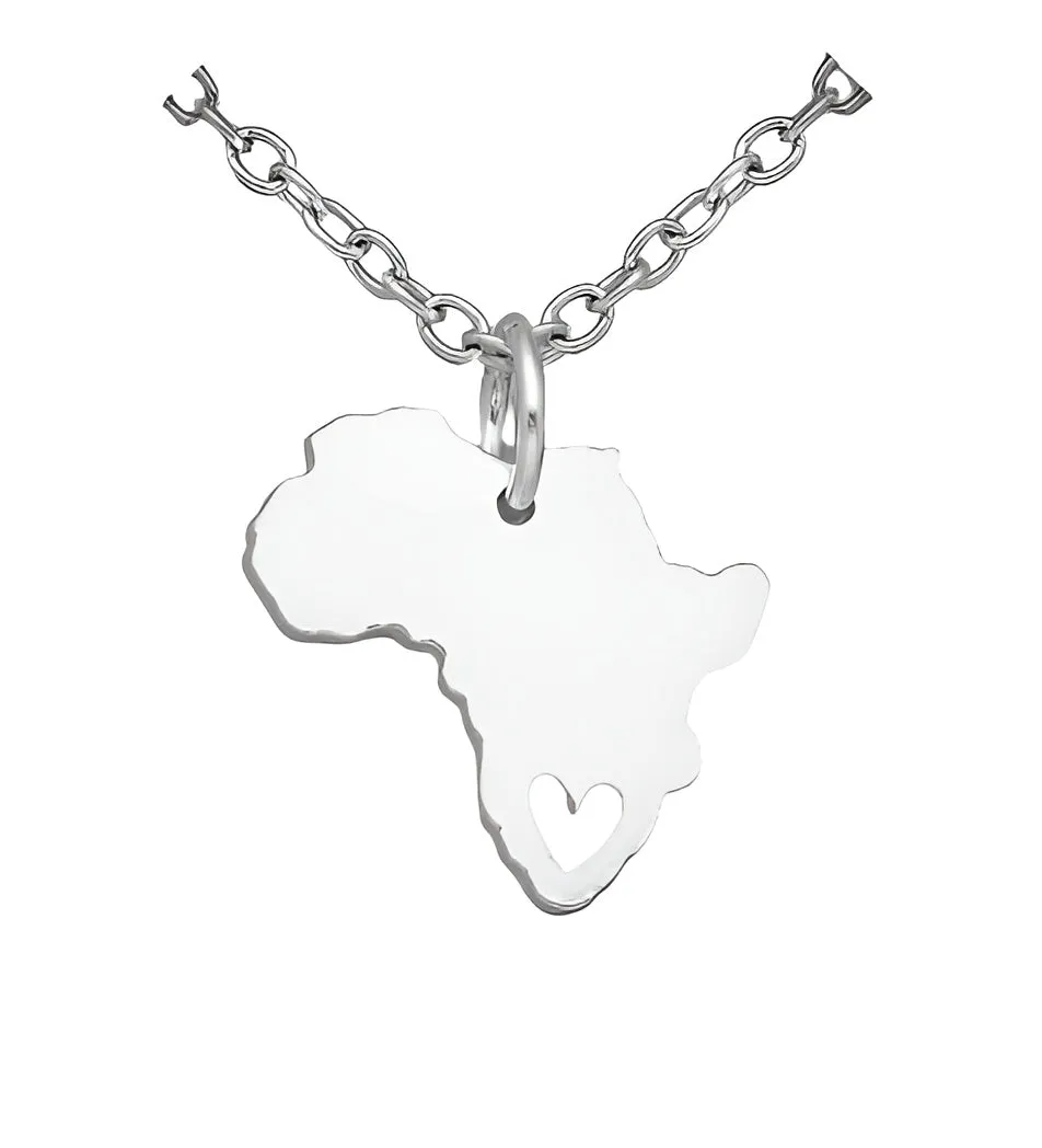 Sterling Silver Africa Necklace