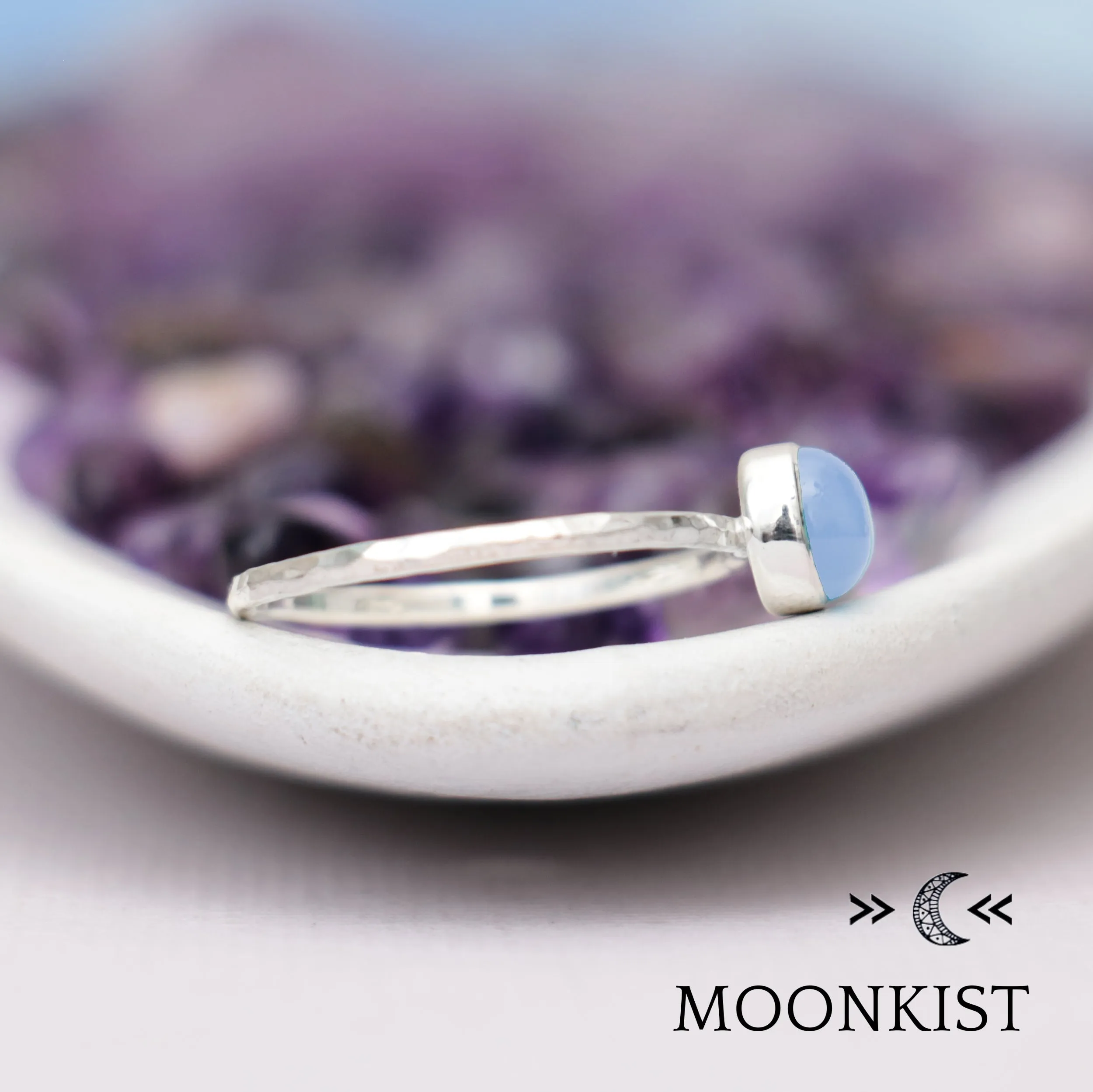 Sterling Silver Blue Chalcedony Ring  | Moonkist Designs