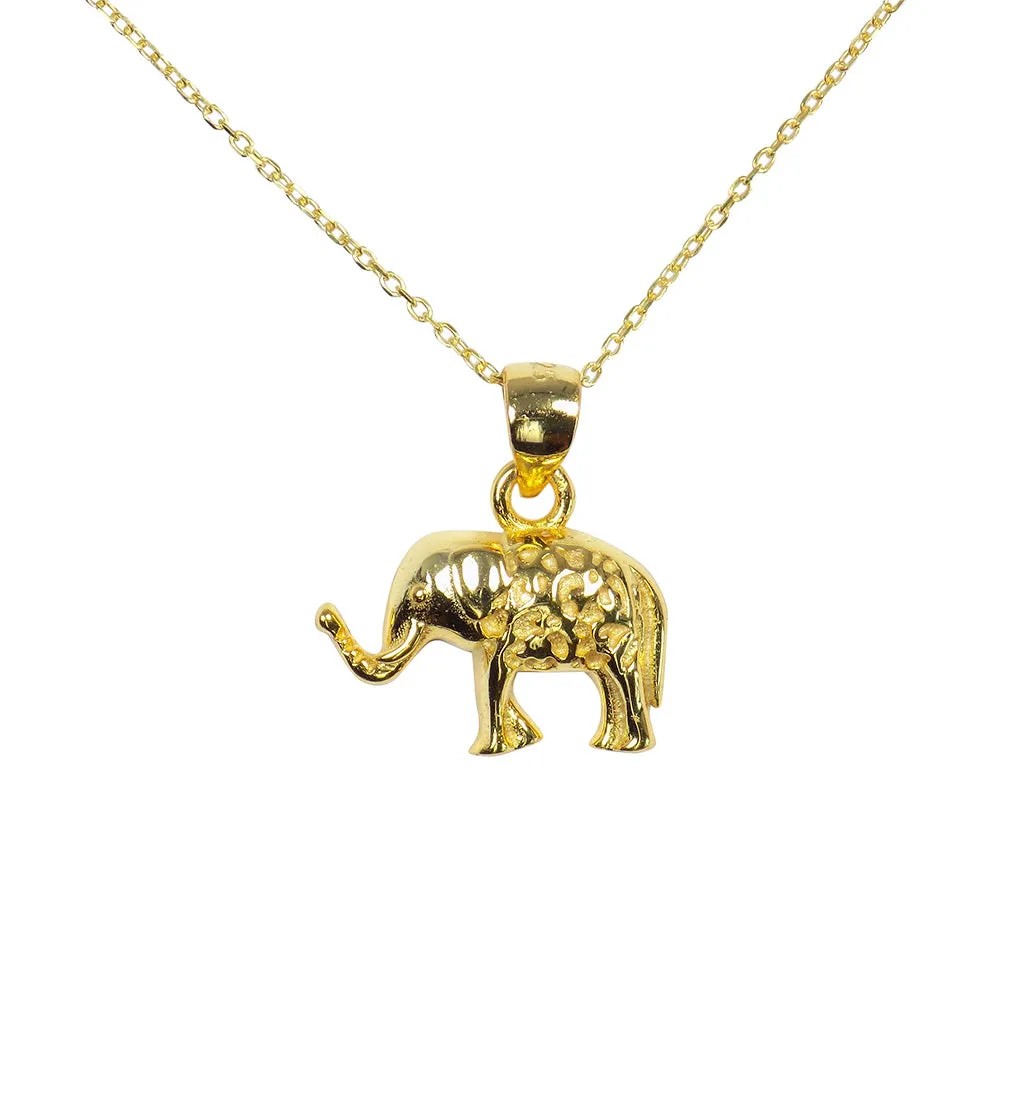 Sterling Silver Elephant Pendant Necklace