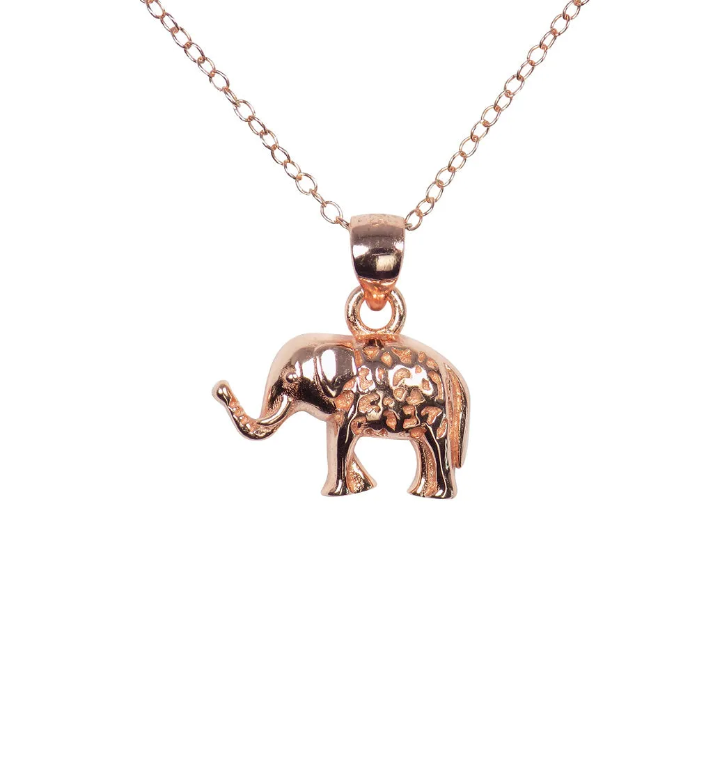 Sterling Silver Elephant Pendant Necklace