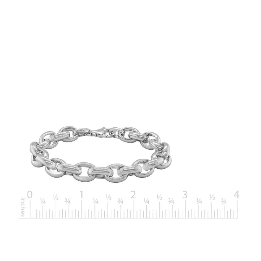 Sterling Silver Oval Chain Link Bracelet