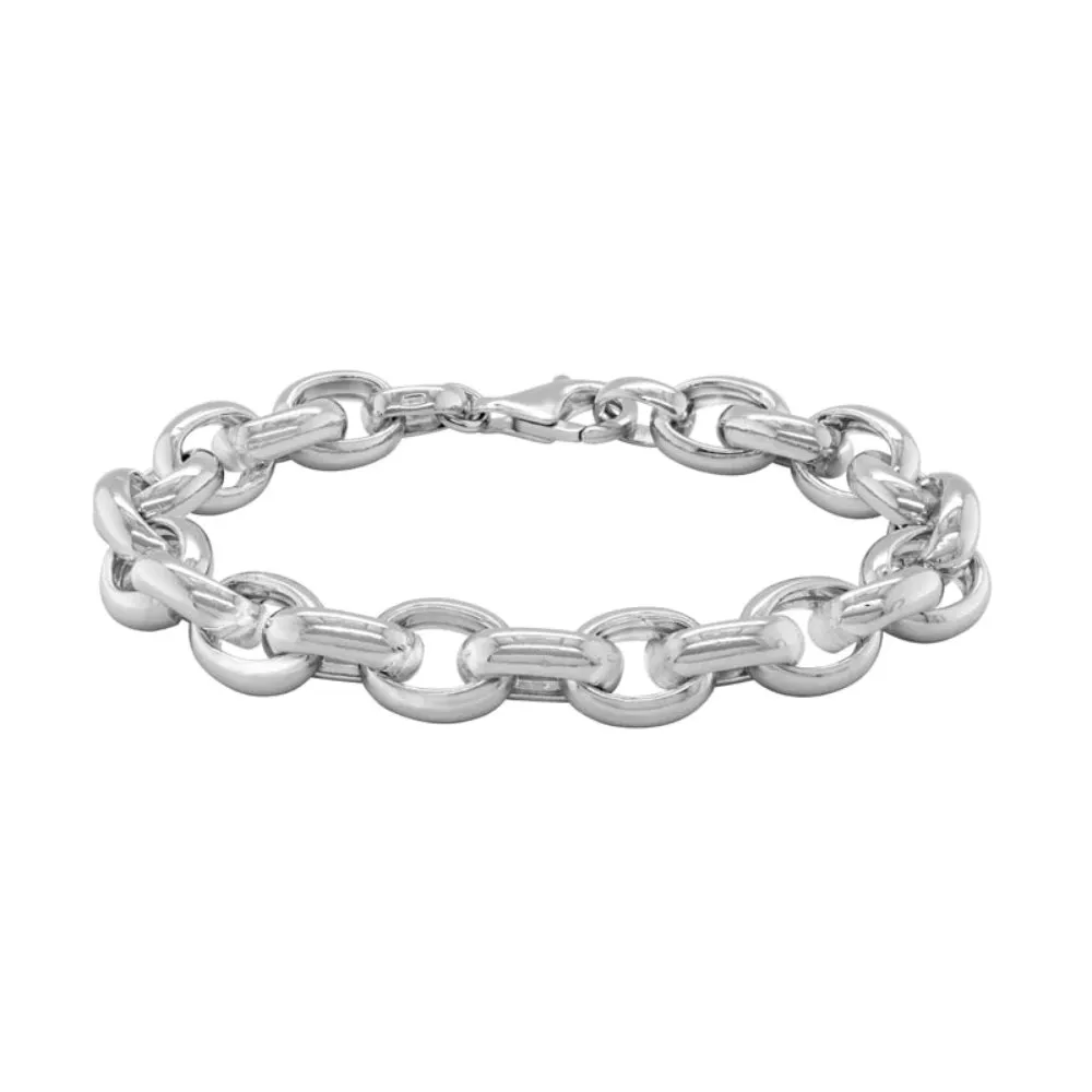 Sterling Silver Oval Chain Link Bracelet