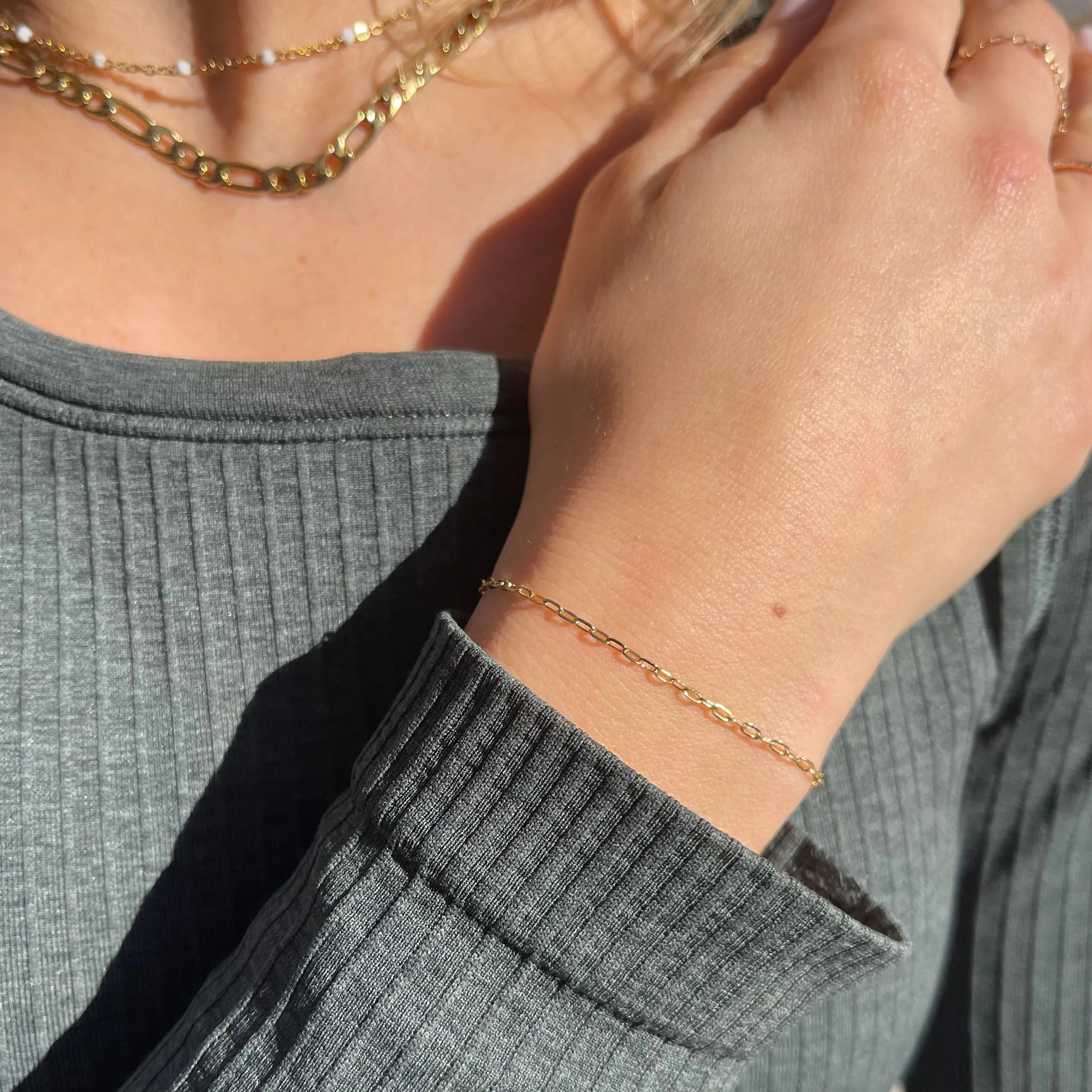 Stevie Gold Filled Chain Bracelet