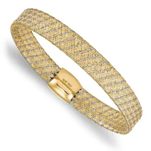 Textured Gypsy Mesh Bangle Bracelet (14K)