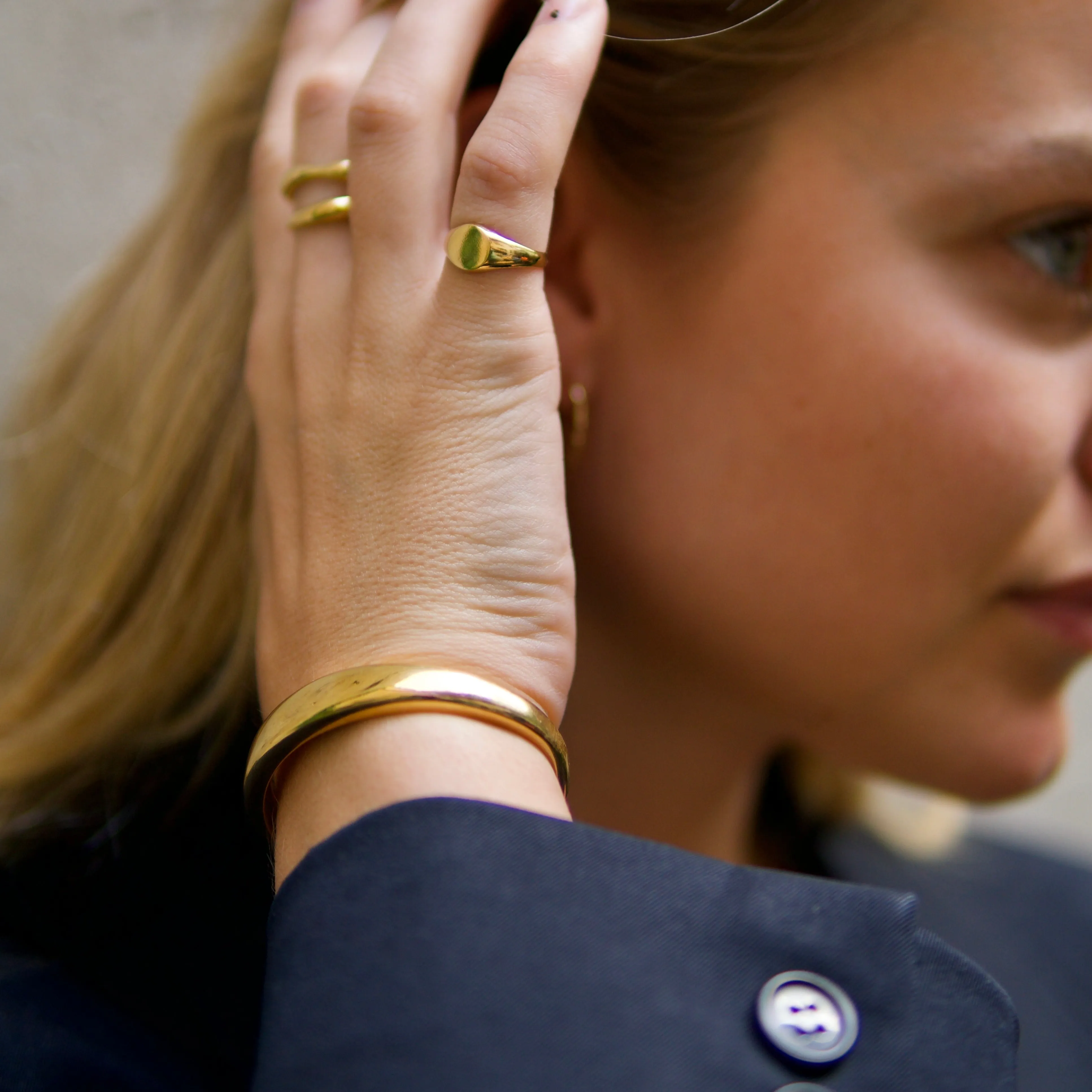 THE HARPER CUFF BRACELET - 18k gold vermeil