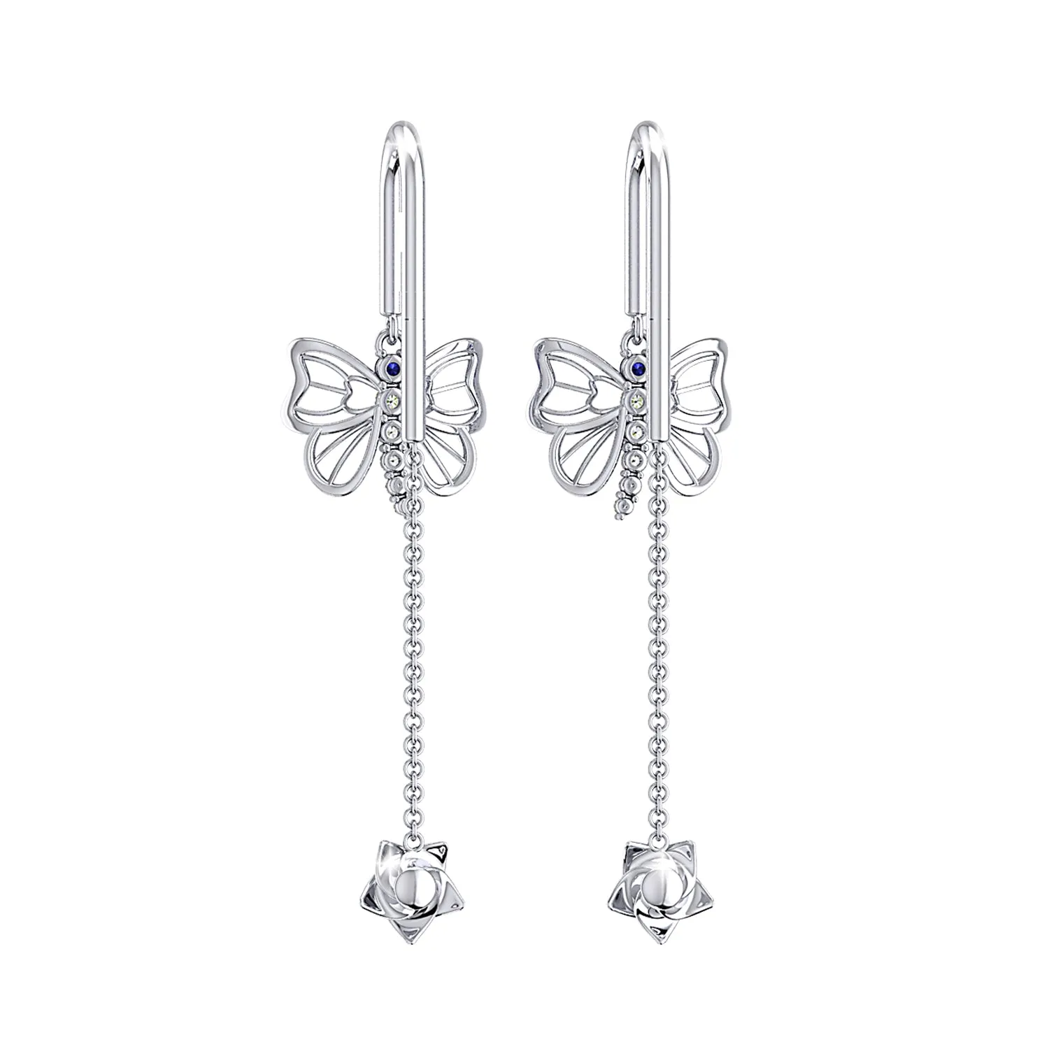 THE SAPPHIRE DUCHESS NEEDLE AND THREAD EARRINGS