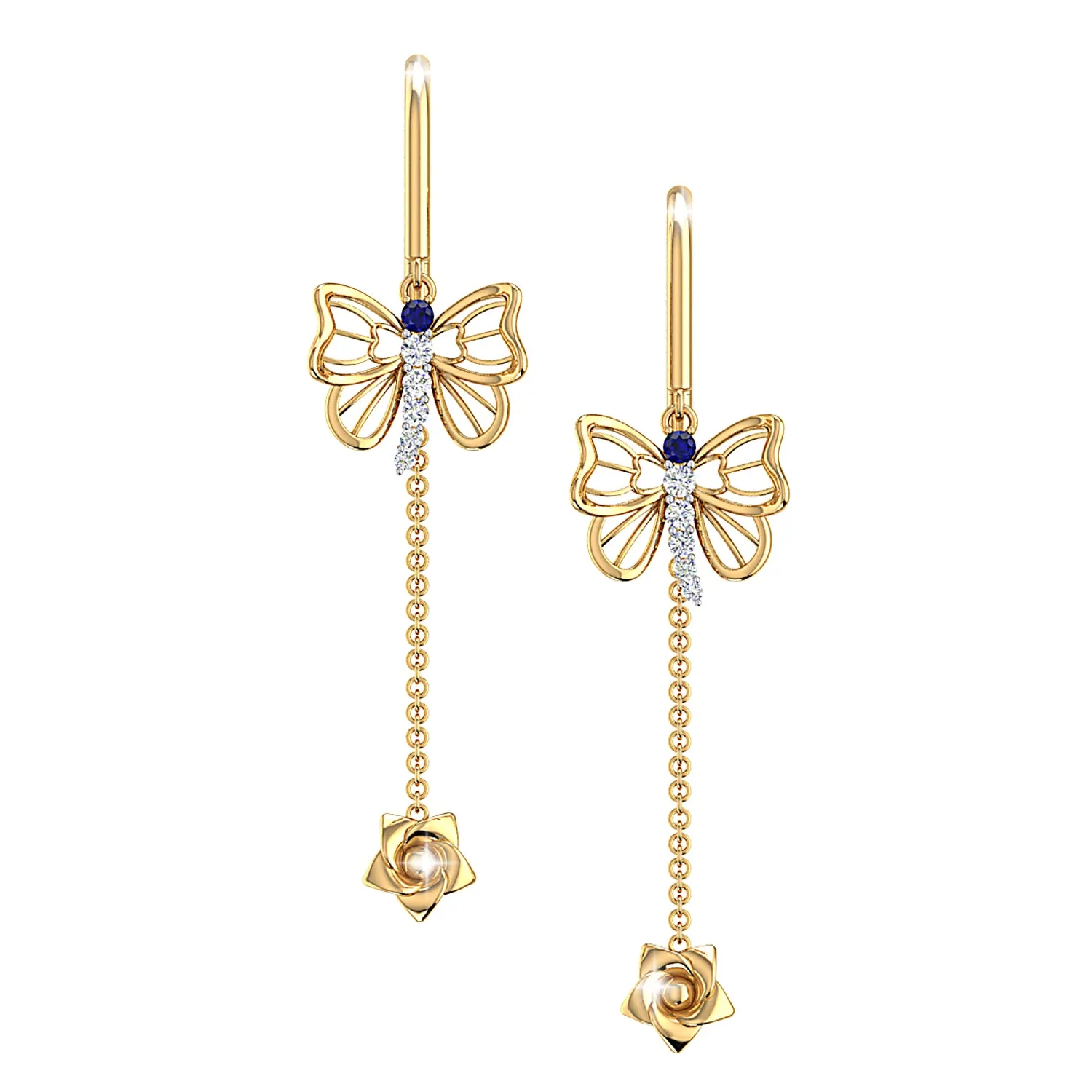 THE SAPPHIRE DUCHESS NEEDLE AND THREAD EARRINGS