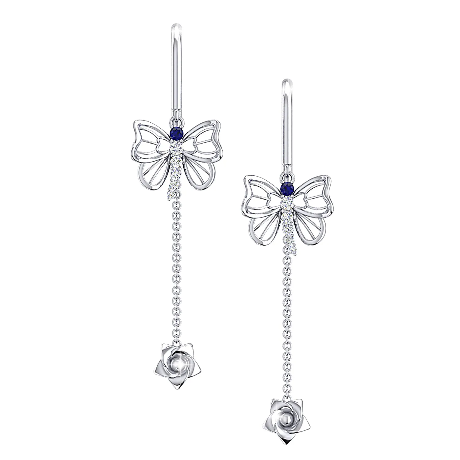 THE SAPPHIRE DUCHESS NEEDLE AND THREAD EARRINGS