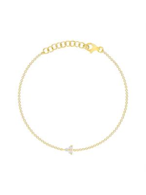 Tiny Trio Diamond Bracelet 14K