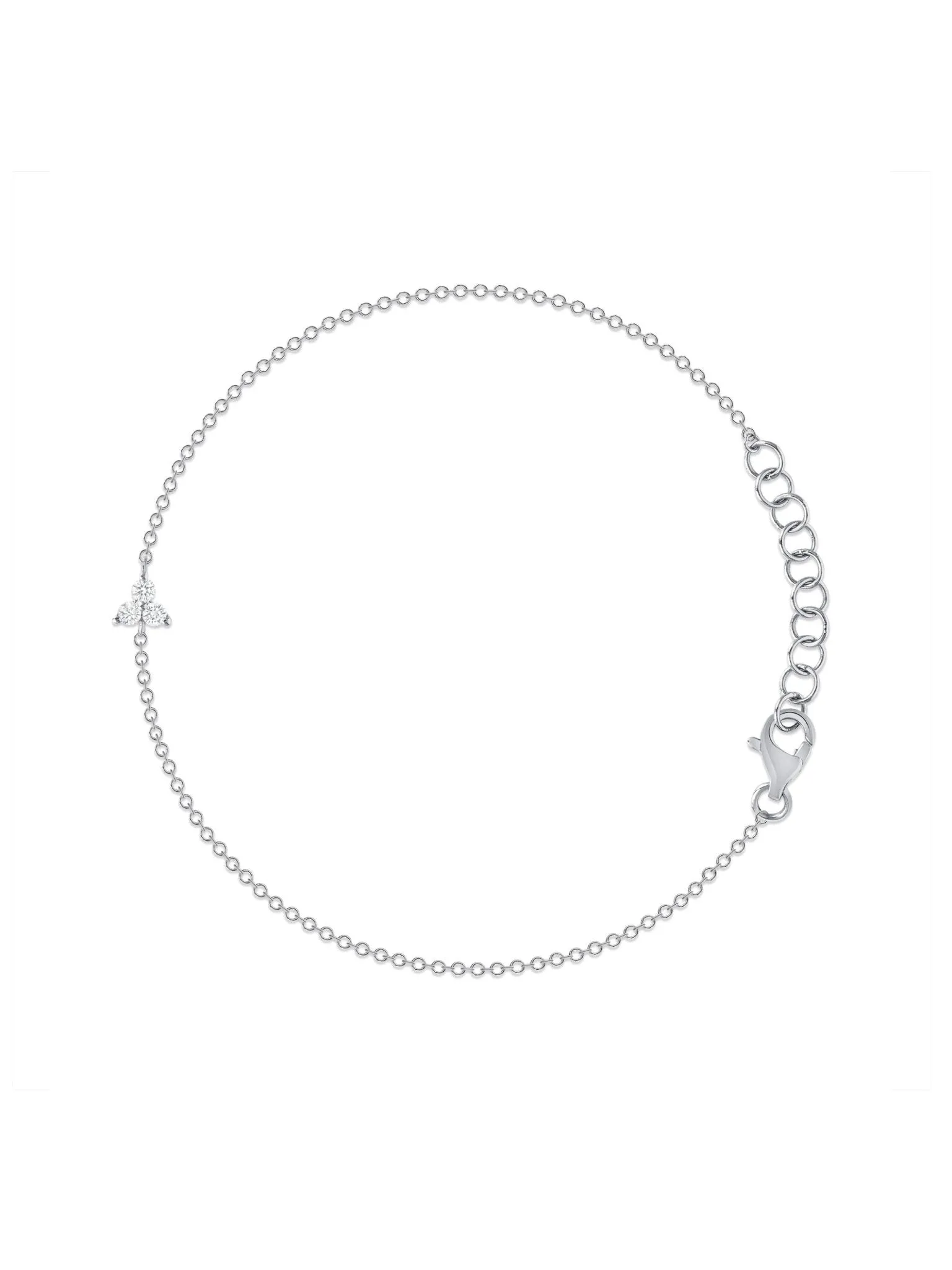 Tiny Trio Diamond Bracelet 14K