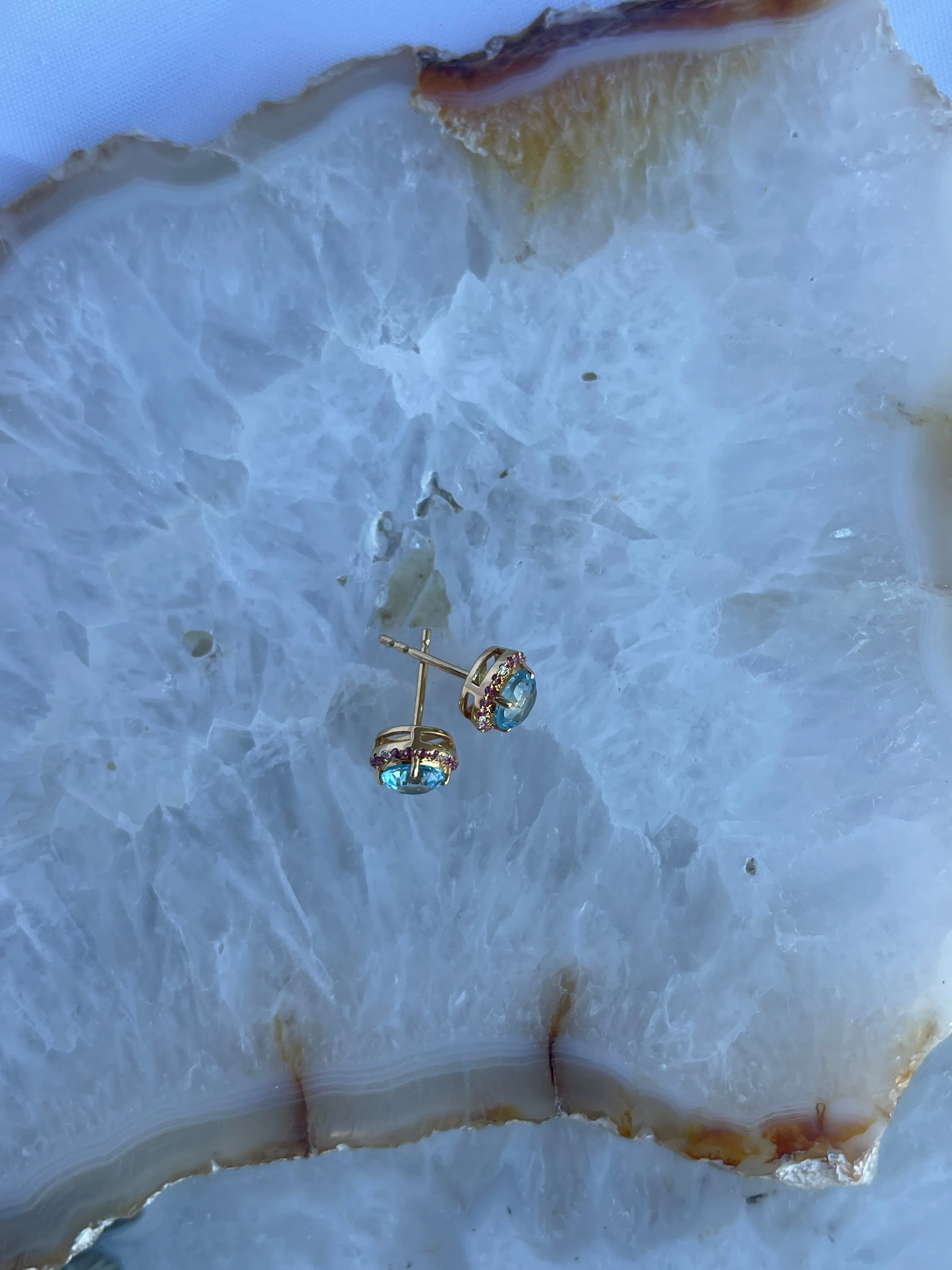 Topaz Sapphire Earrings