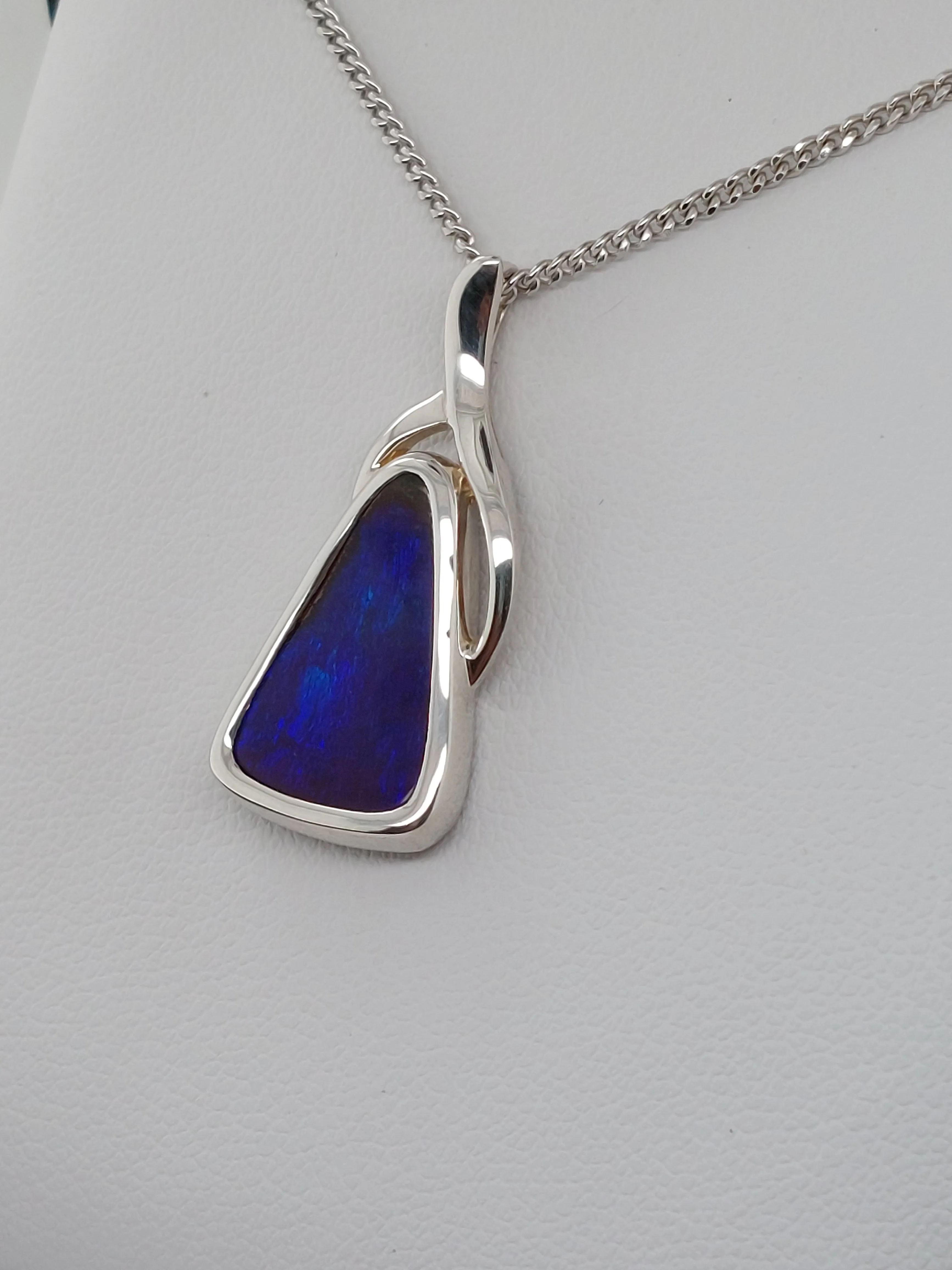 Triangle Opal Pendant