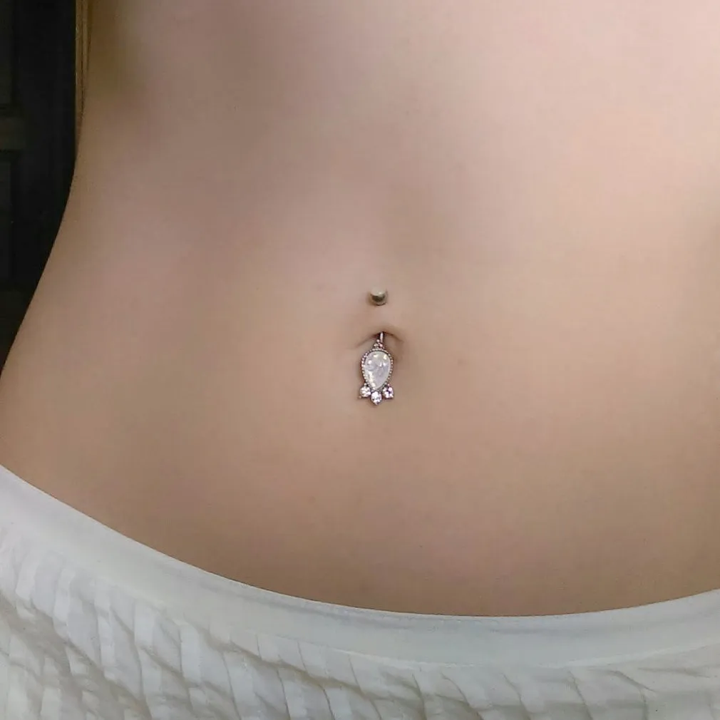 Trinity Crown Opal Belly Ring