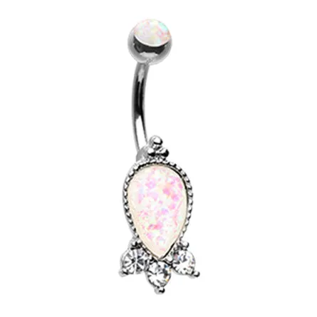 Trinity Crown Opal Belly Ring